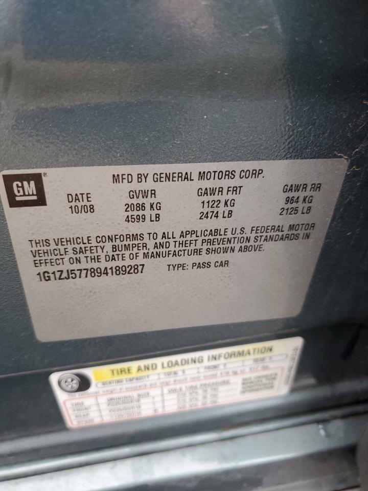 1G1ZJ577894189287 2009 Chevrolet Malibu 2Lt