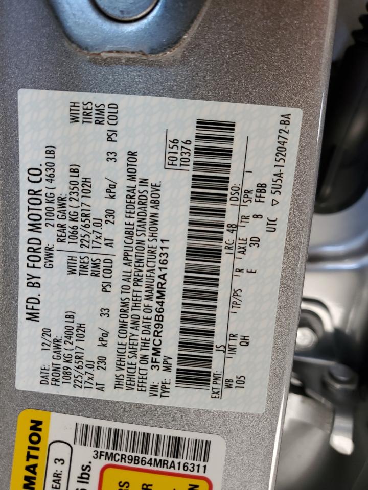 3FMCR9B64MRA16311 FORD BRONCO 2021
