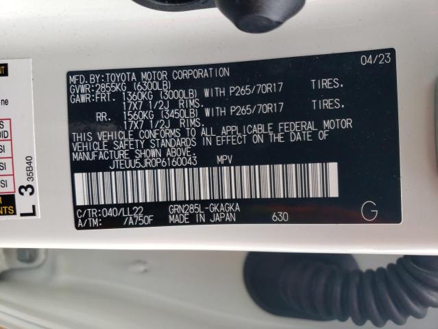2023 TOYOTA 4RUNNER 40 JTEUU5JR0P6160043