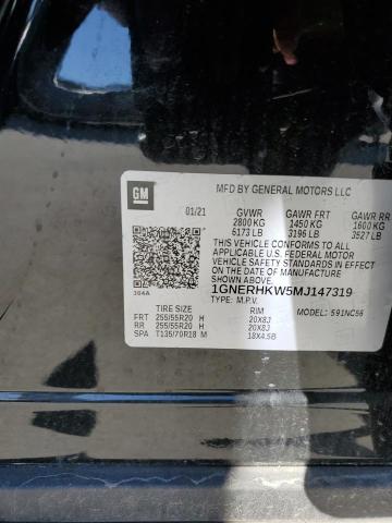 2021 CHEVROLET TRAVERSE L 1GNERHKW5MJ147319