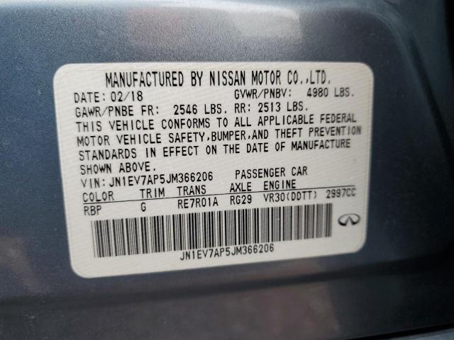 2018 INFINITI Q50 LUXE - JN1EV7AP5JM366206