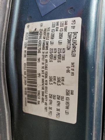 2006 Dodge Grand Caravan Sxt VIN: 2D4GP44L46R917546 Lot: 43279604