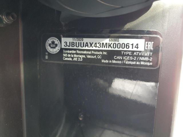 2021 CAN-AM DEFENDER M - 3JBUUAX43MK000614