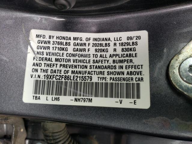 19XFC2F86LE215579 2020 Honda Civic Sport