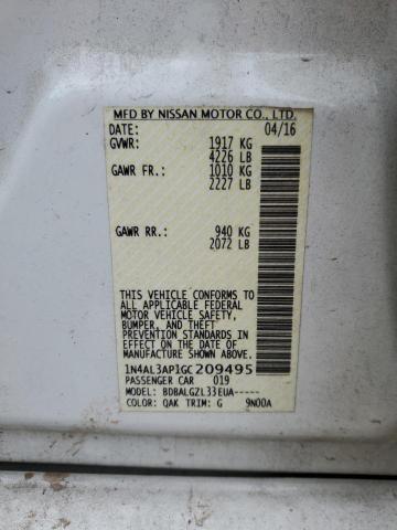 2016 NISSAN ALTIMA 2.5 - 1N4AL3AP1GC209495