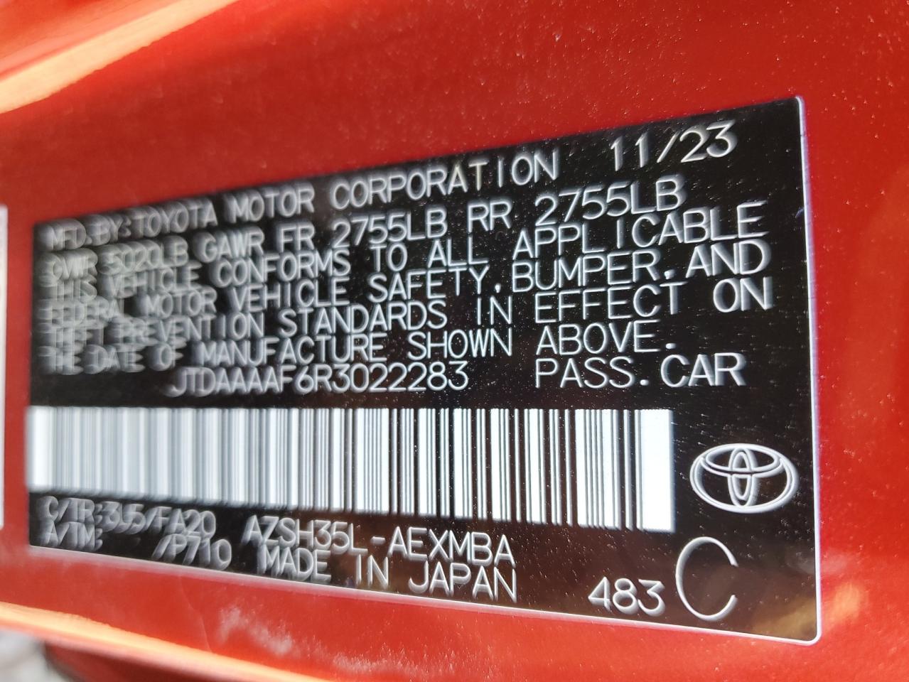 JTDAAAAF6R3022283 TOYOTA CROWN XLE 2024