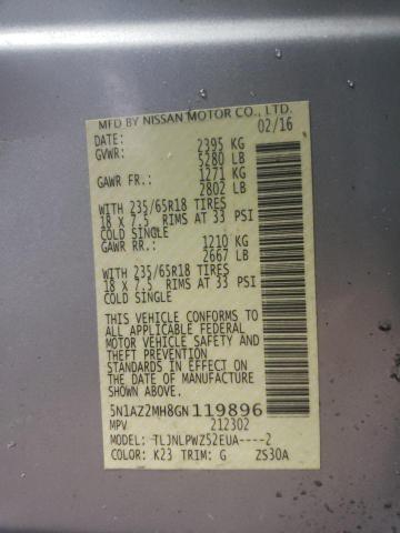 2016 NISSAN MURANO 5N1AZ2MH8GN119896