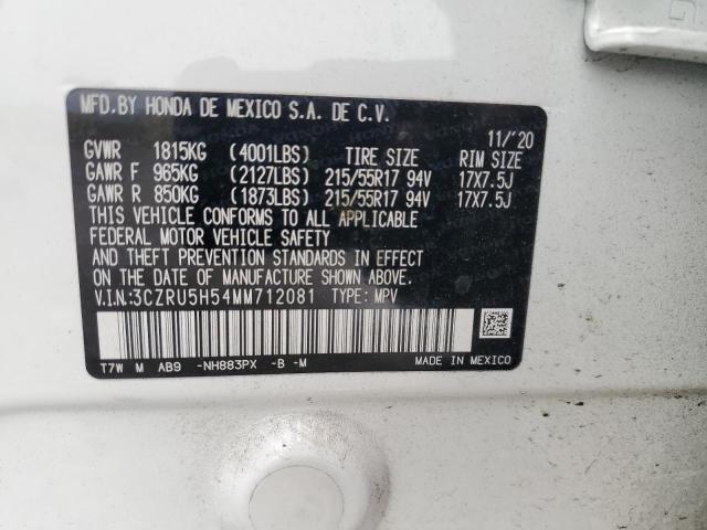2021 HONDA HR-V EX 3CZRU5H54MM712081