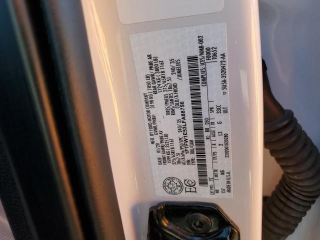 2020 FORD F150 SUPER 1FTFW1E53LFA88756
