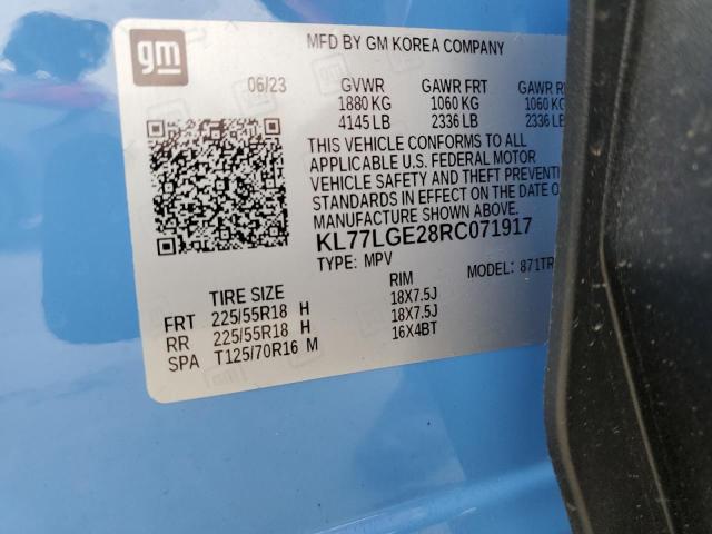 KL77LGE28RC071917 | 2024 Chevrolet trax 1rs