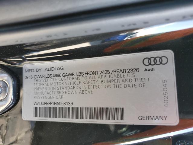 2017 AUDI A3 E-TRON WAUUPBFF1HA058139
