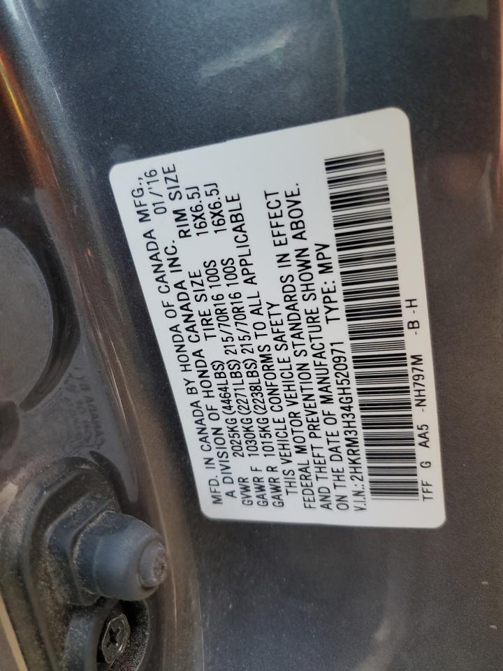 2HKRM3H34GH520971 2016 Honda Cr-V Lx