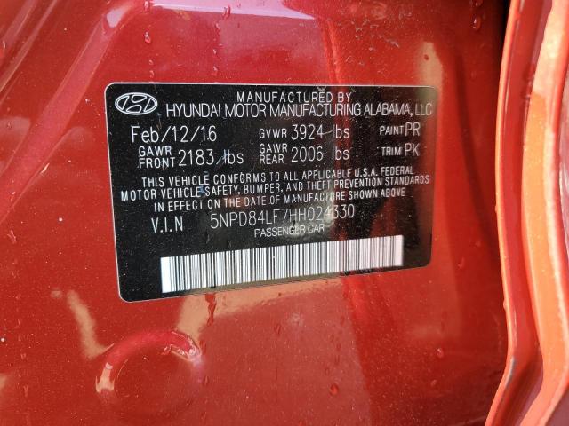 2017 HYUNDAI ELANTRA SE 5NPD84LF7HH024330