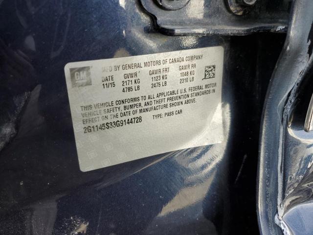 2016 Chevrolet Impala Ltz VIN: 2G1145S33G9144728 Lot: 42660234