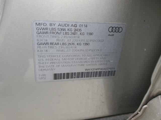 2014 Audi Q5 Premium VIN: WA1CFAFP8EA073974 Lot: 44837814