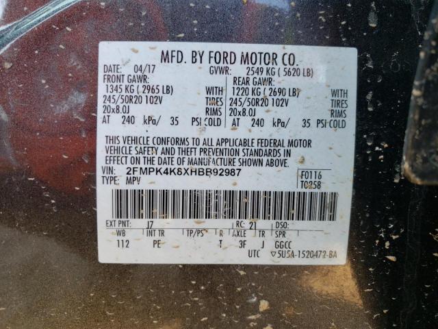 2017 FORD EDGE TITAN 2FMPK4K8XHBB92987