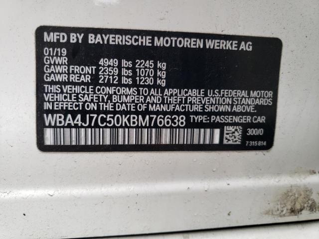 2019 BMW 440XI GRAN WBA4J7C50KBM76638