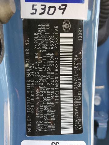 2022 TOYOTA CAMRY TRD - 4T1KZ1AK8NU068823