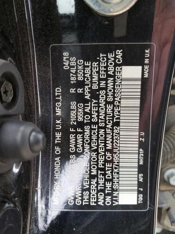 2018 HONDA CIVIC SPOR SHHFK7H95JU223782