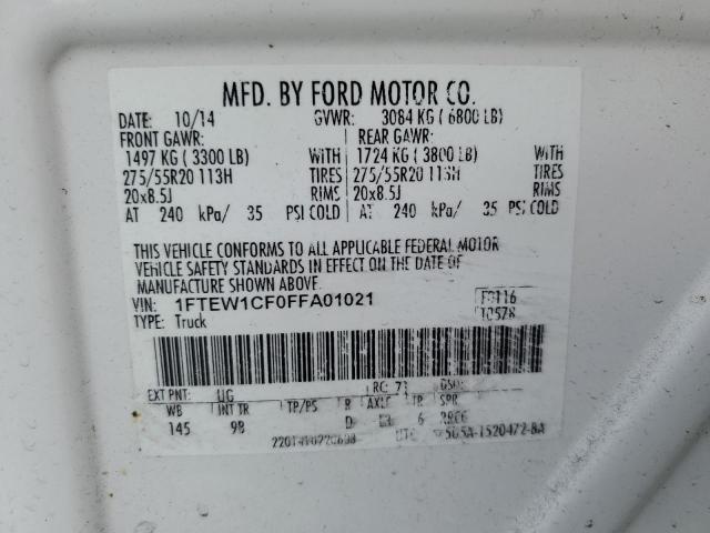2015 FORD F150 SUPER 1FTEW1CF0FFA01021