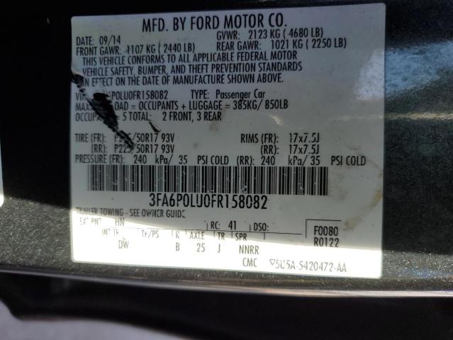 2015 FORD FUSION SE 3FA6P0LU0FR158082