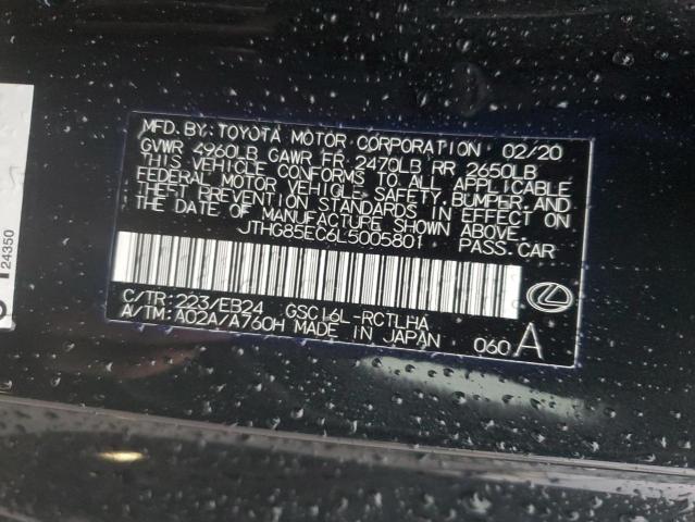 2020 LEXUS RC 300 F-S JTHG85EC6L5005801