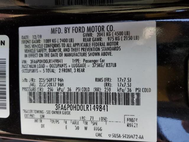 3FA6P0HD0LR149841 Ford Fusion SE 13