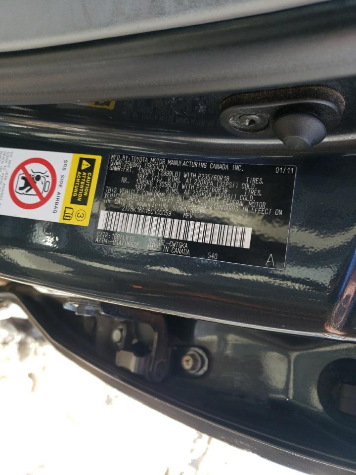 2T2BK1BA1BC100059 2011 Lexus Rx 350