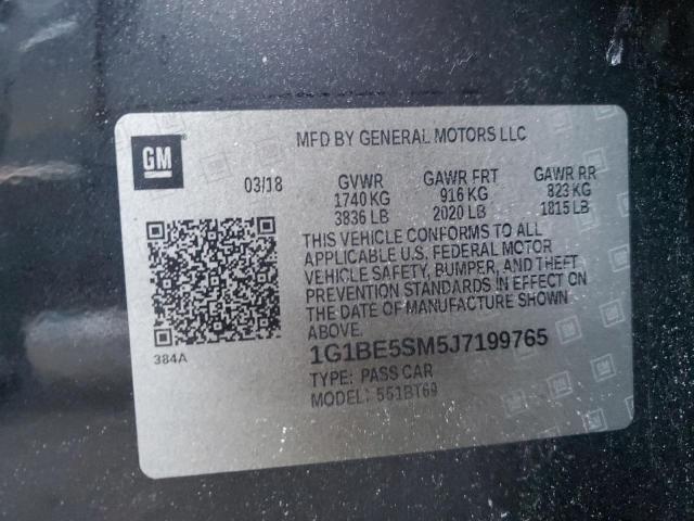 2018 CHEVROLET CRUZE LT - 1G1BE5SM5J7199765