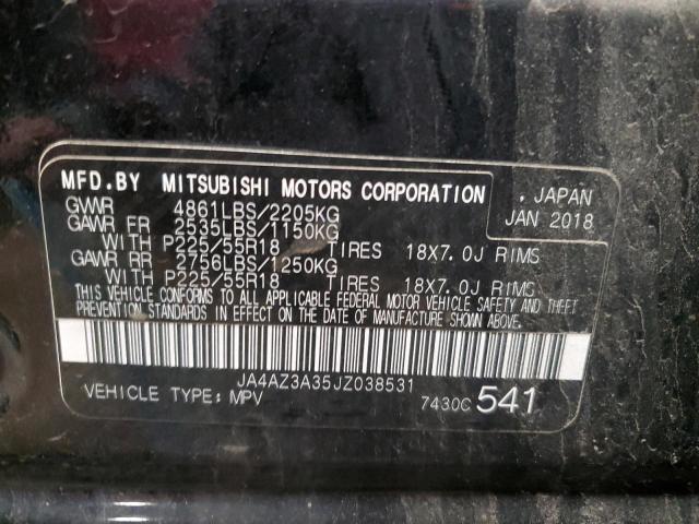 2018 MITSUBISHI OUTLANDER JA4AZ3A35JZ038531