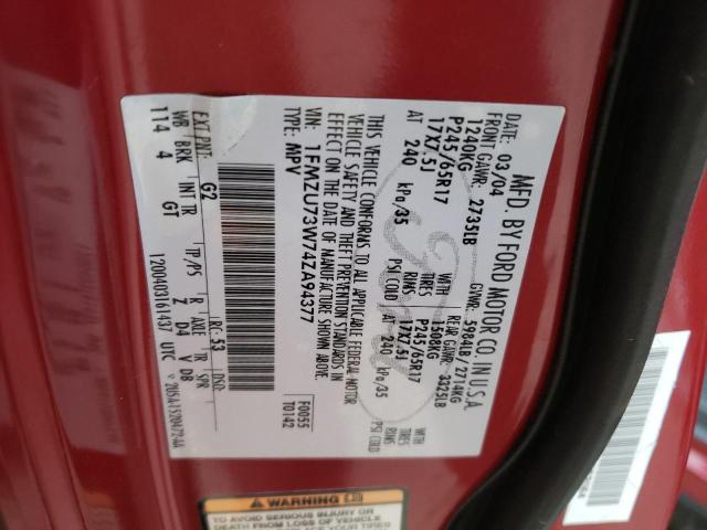 2004 Ford Explorer Xlt VIN: 1FMZU73W74ZA94377 Lot: 43733444