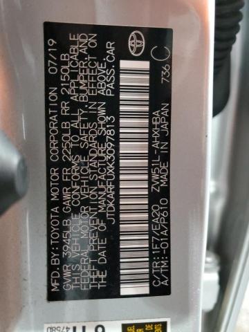 2019 TOYOTA PRIUS JTDKARFUXK3097813