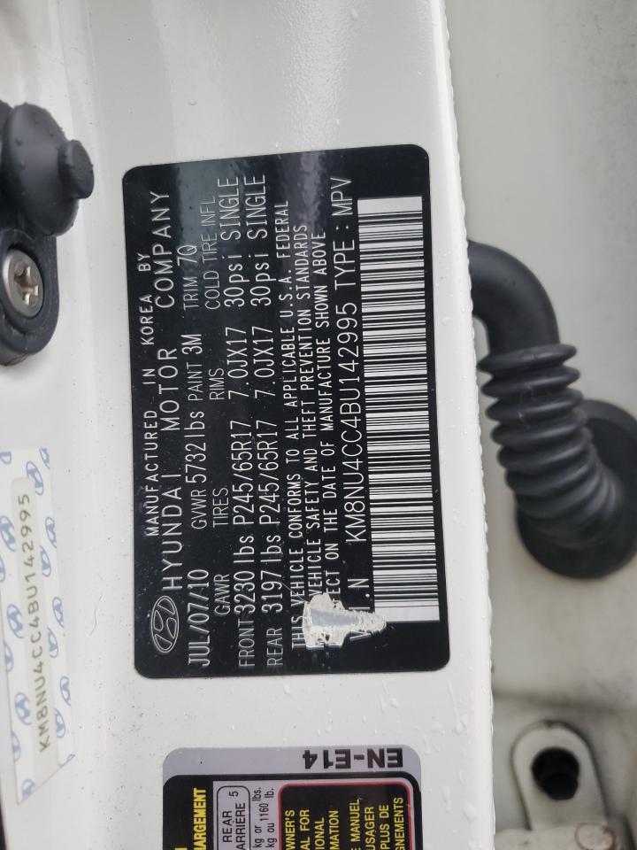 KM8NU4CC4BU142995 2011 Hyundai Veracruz Gls