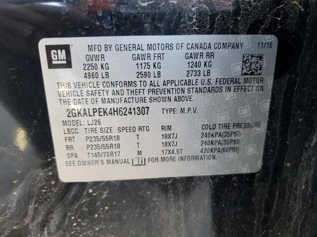 2017 GMC TERRAIN SL 2GKALPEK4H6241307
