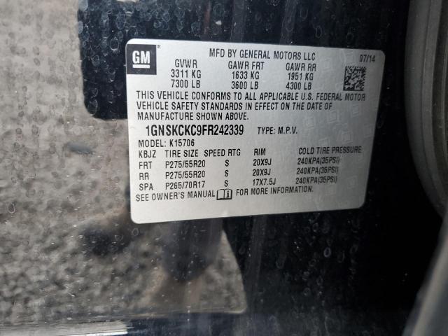 2015 CHEVROLET TAHOE K150 1GNSKCKC9FR242339