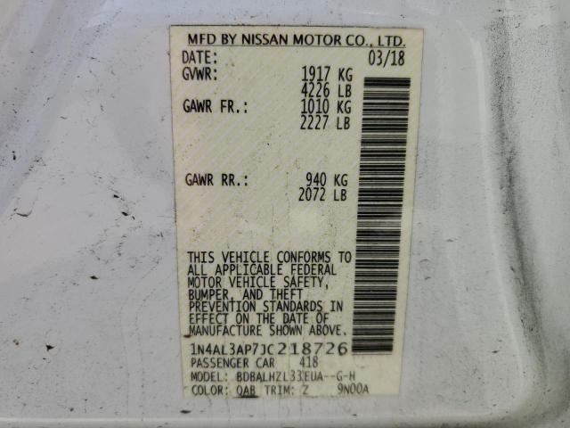 2018 NISSAN ALTIMA 2.5 - 1N4AL3AP7JC218726
