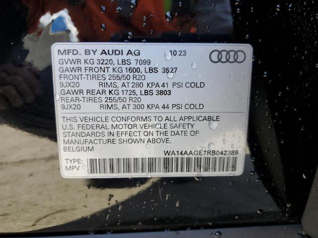 2024 AUDI Q8 E-TRON - WA14AAGE7RB042389