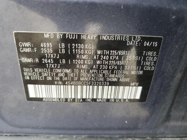 2015 SUBARU OUTBACK 2. - 4S4BSBCC5F3320339