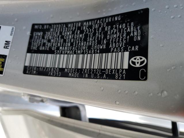2021 TOYOTA COROLLA LE 5YFVPMAE1MP154814