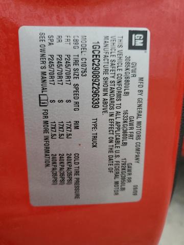 2009 Chevrolet Silverado C1500 Lt VIN: 1GCEC29089Z296339 Lot: 43554314