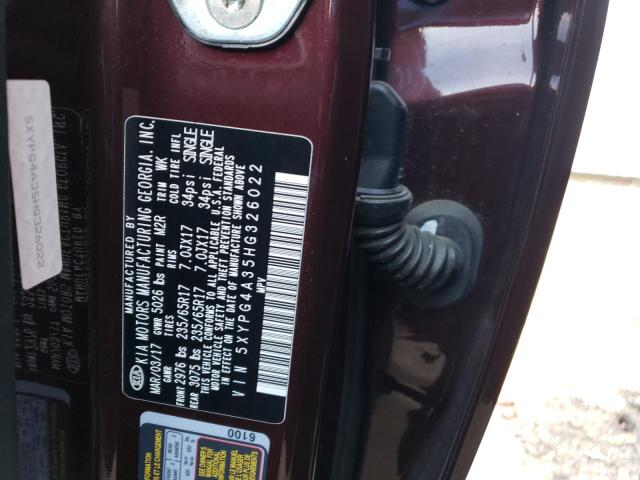 2017 KIA SORENTO LX - 5XYPG4A35HG326022