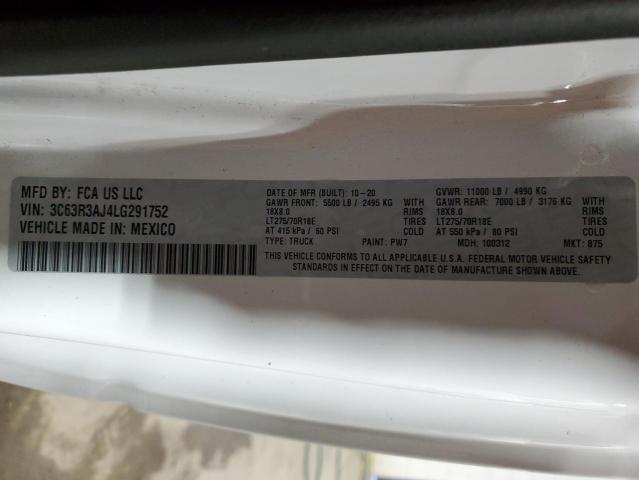 2020 Ram 3500 Tradesman VIN: 3C63R3AJ4LG291752 Lot: 42551344