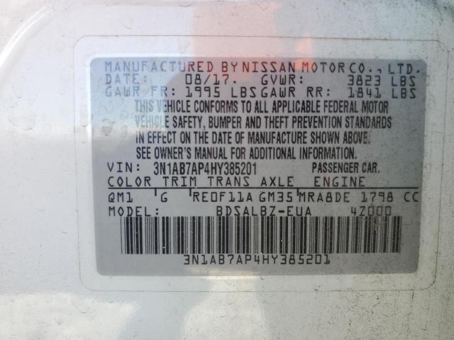 2017 NISSAN SENTRA S 3N1AB7AP4HY385201