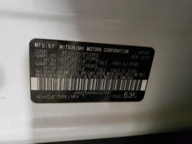2019 MITSUBISHI ECLIPSE CR - JA4AT5AAXKZ023987