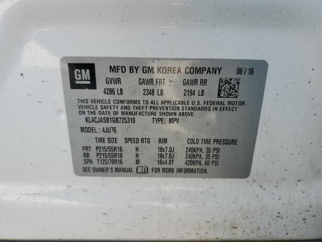 2016 BUICK ENCORE KL4CJASB1GB725310