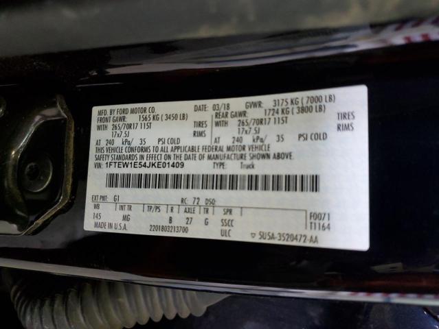 2018 FORD F-150 1FTEW1E54JKE01409