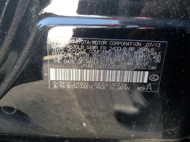 2014 Lexus Is 350 VIN: JTHBE1D21E5003932 Lot: 38949474