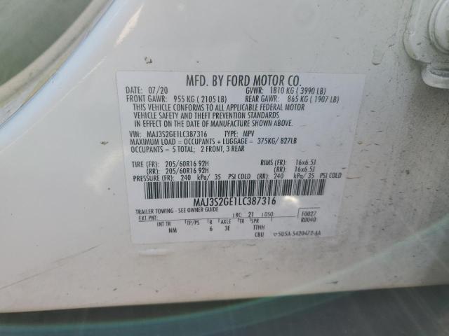 2020 FORD ECOSPORT S MAJ3S2GE1LC387316
