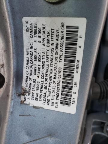 2016 HONDA CIVIC LX 2HGFC2F56GH551539