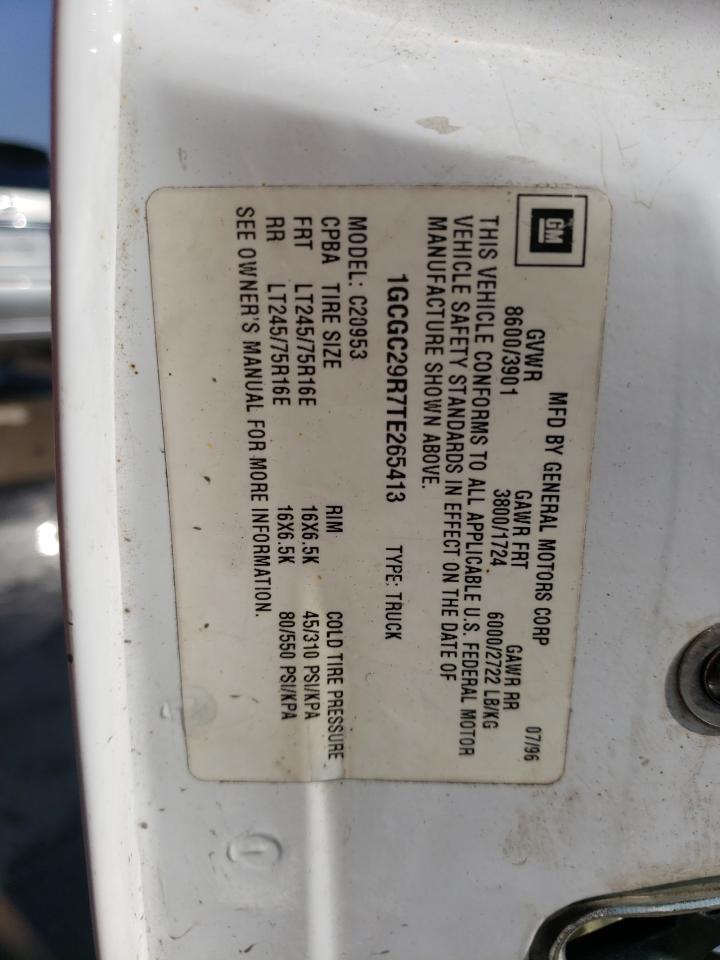 1GCGC29R7TE265413 1996 Chevrolet Gmt-400 C2500